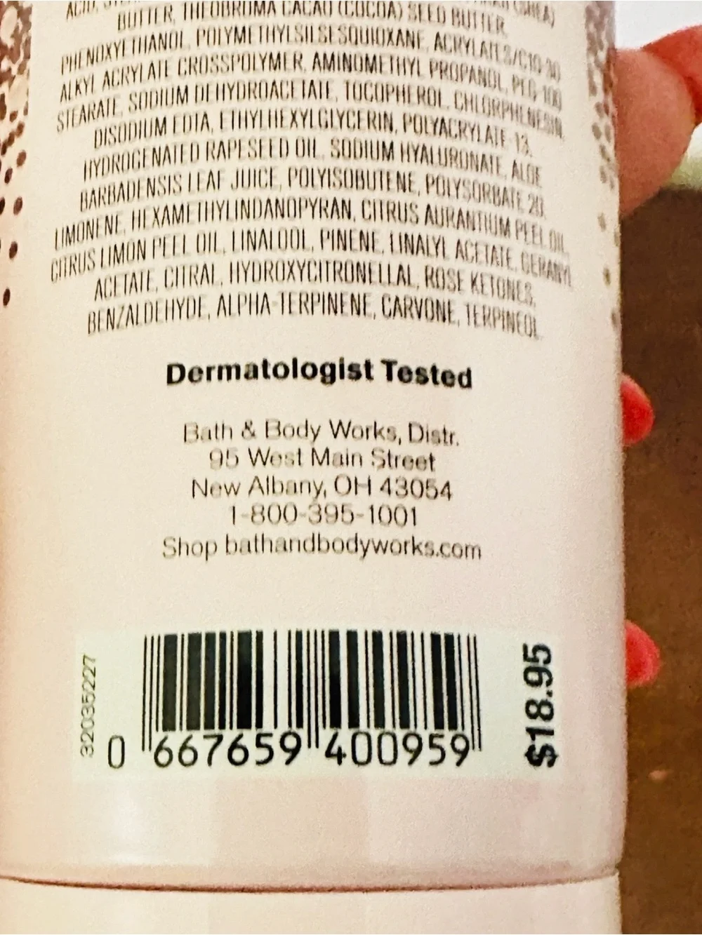 Bath & Body Works Champagne Toast Body Cream - Light Pink & Gold